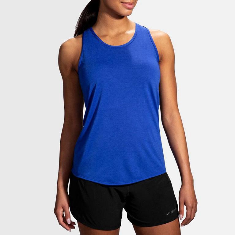 Brooks Distance - Camiseta Sin Mangas Mujer - Azules (AR3428517)